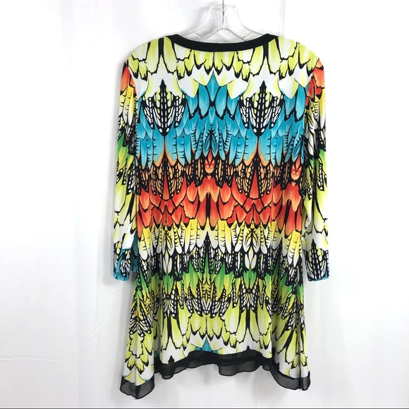 Peter Nygard Feather Vibrant Colored Tunic M - Picture 2 of 7